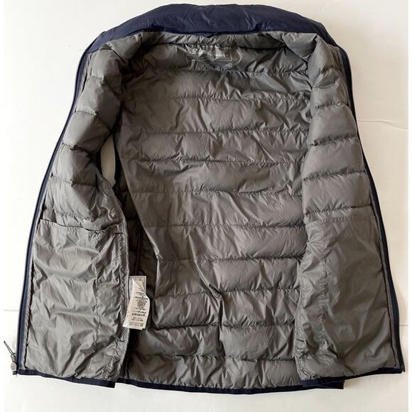 Eddie Bauer EB650 Quilt Puffer Down Vest Jacket Mens S Full Zip Navy Hiking Ski - Picture 8 of 9